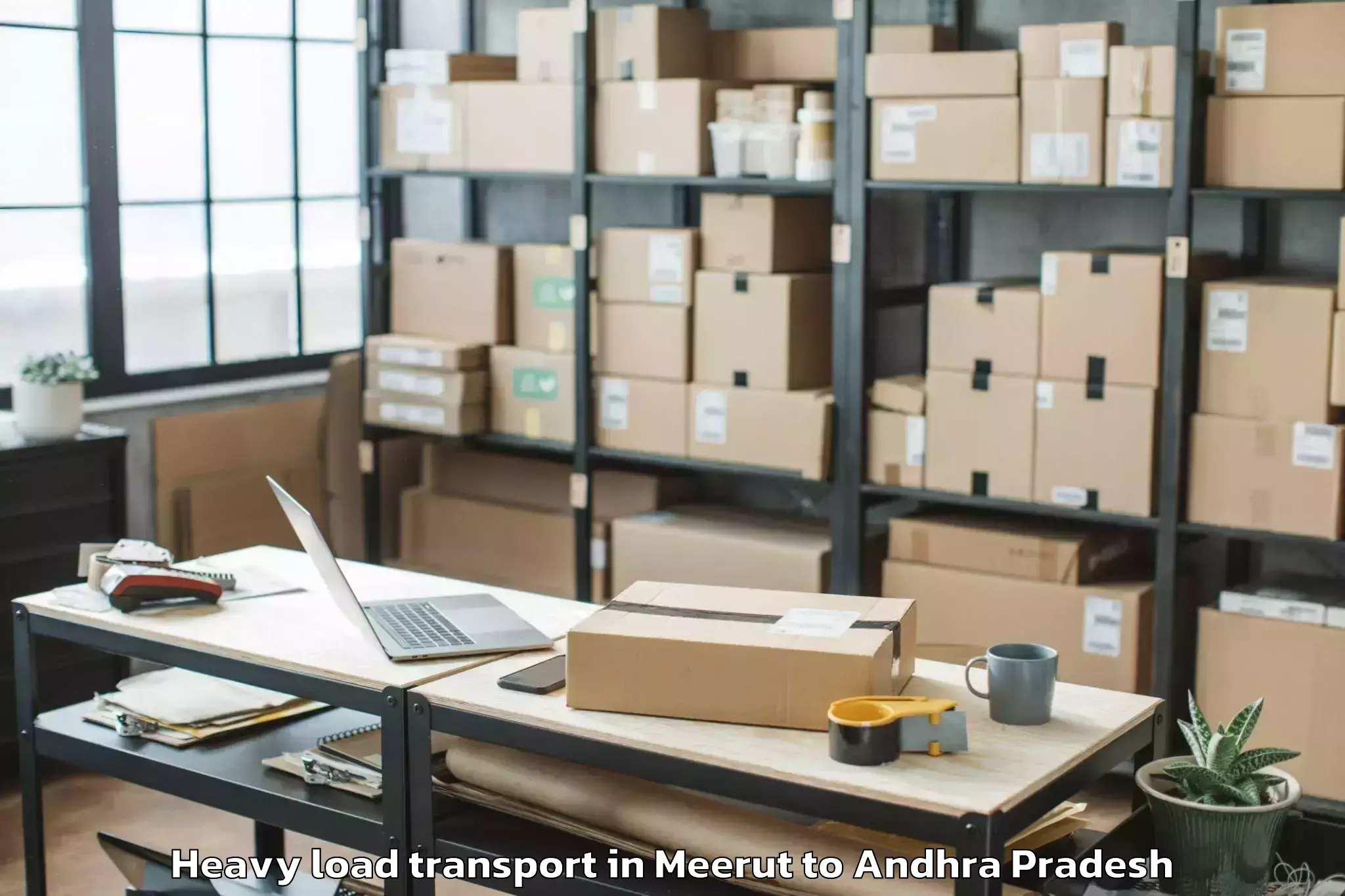 Book Meerut to Indukurpet Heavy Load Transport